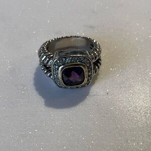 Twisted Wire Gemstone Ring